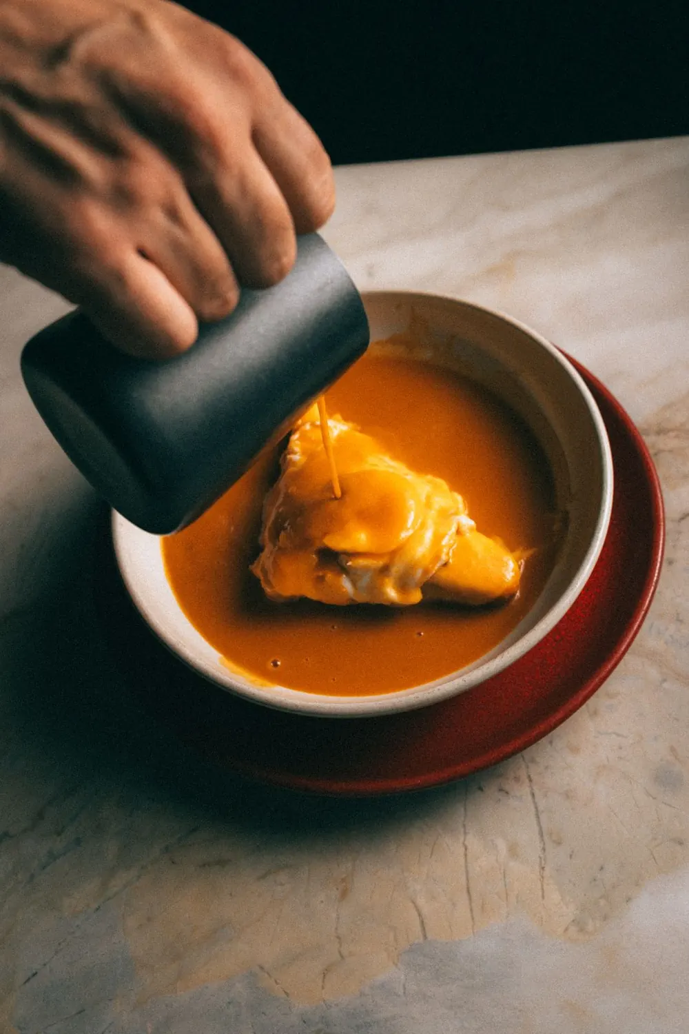 Fotografia de francesinha para a cervejaria Begueiro
